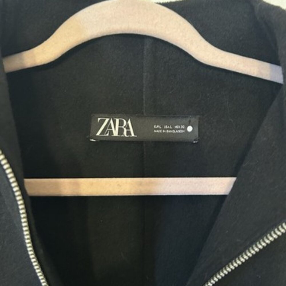 ZARA DOUBLE FACED WOOL BLEND Cropped Jacket ZW COLLECTION - Size L - Picture 4 of 4